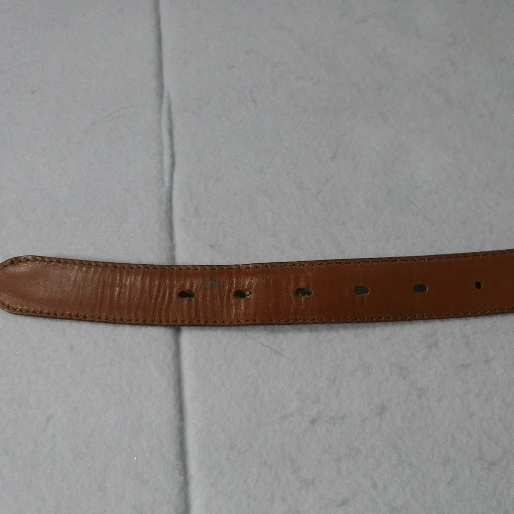 Polo Ralph Lauren Mens Leather Belt 42 Brown Made in Italy Classic Dress 2110109
